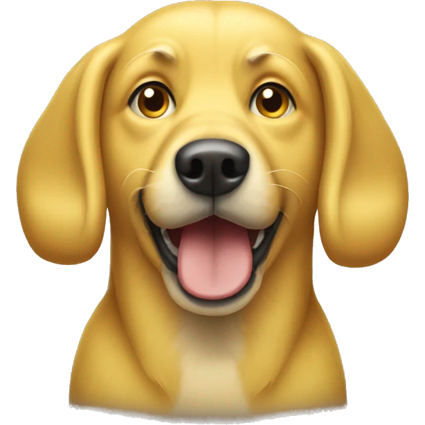 Yellow dog that’s kinda old emoji