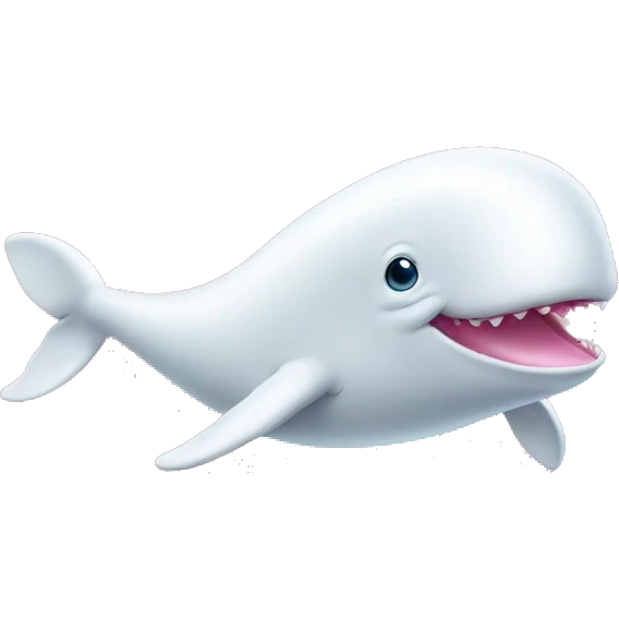 Sweet pink beluga whale emoji