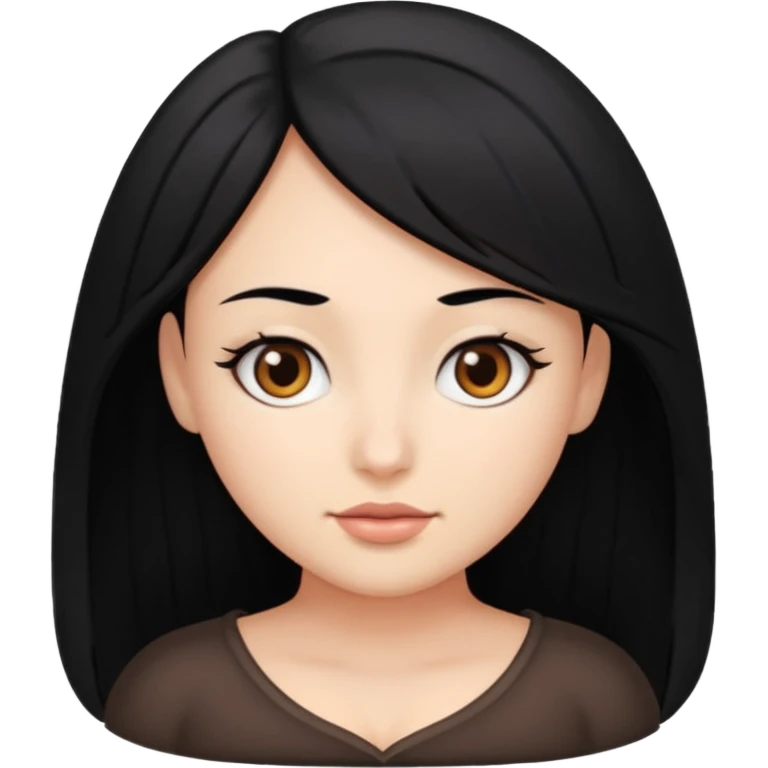 Black hair brown eyes boobs emoji