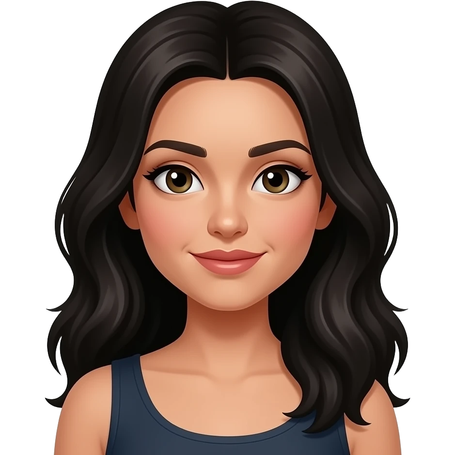 Modelo de cabelo preto emoji