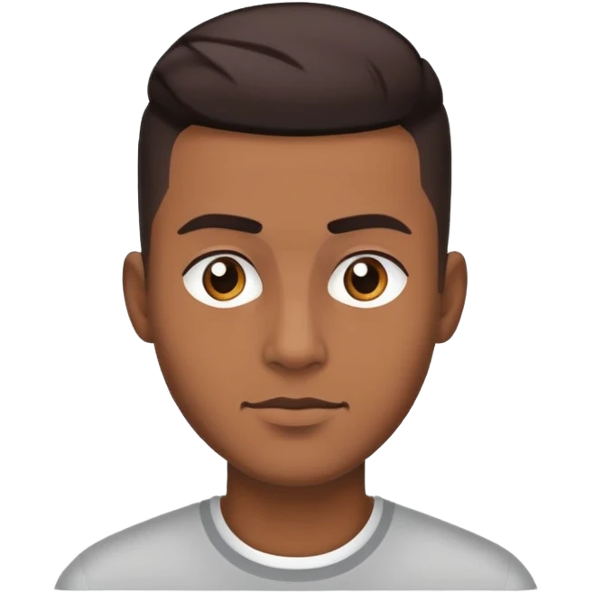 Homem moreno de cabelo raspado na lateral  emoji