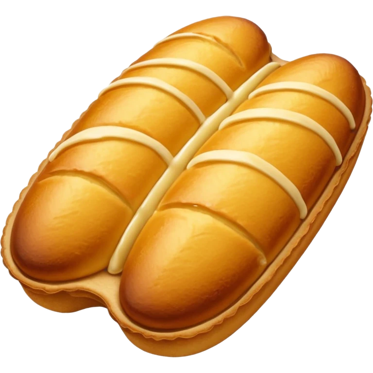 dessert Madeleine. without tail detail. long shape. 
one layer emoji