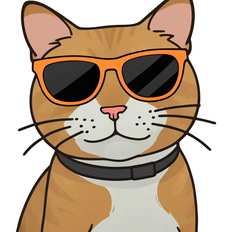 Cat with sunglasses emoji