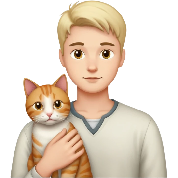 A male with a cat emoji