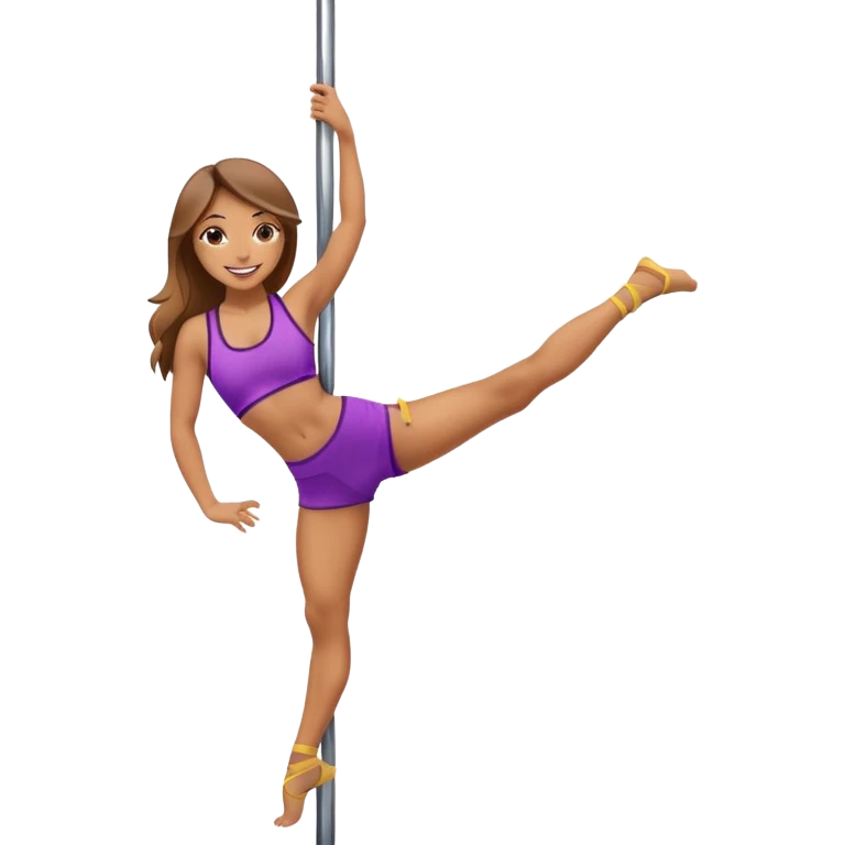 A girl doing pole dance emoji