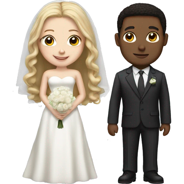 light skin man and a white girl married emoji