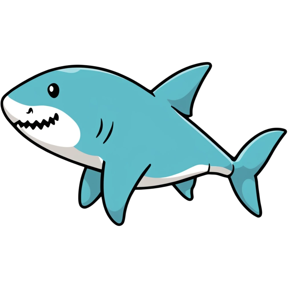 walking shark emoji