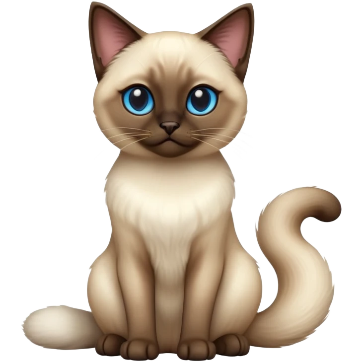 cinematic-[siamese cat]-realistic-full-body-sitting-emoji,-tail-curled-playfully-around-its-paws,-head-tilted-dramatically,-fluffy-[siamese]-fur,-simplified-yet-realistic-focused-features,-highly-detailed,-glowing-with-an-almost-sarcastic-glow emoji