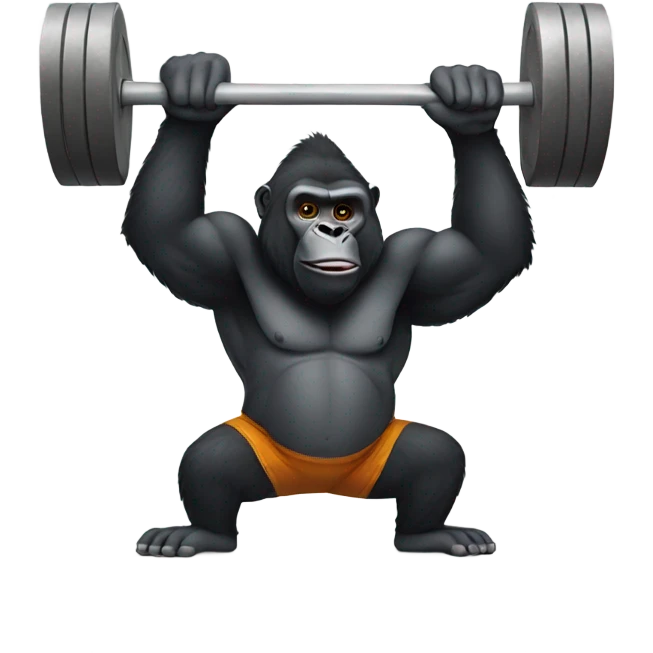 Gorilla working out emoji