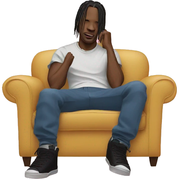 Travis Scott on a couch emoji