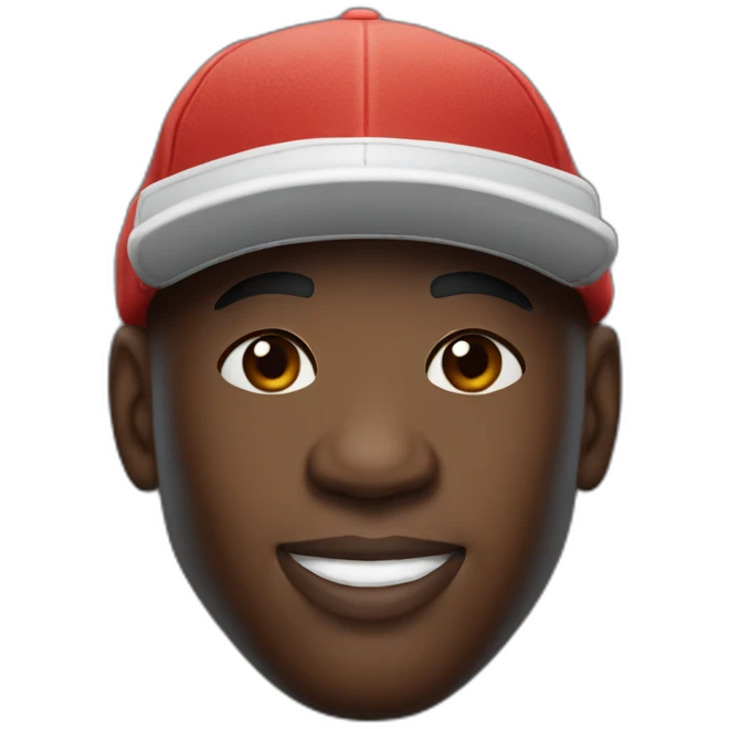 Michael Jordan with a basketball as a hat emoji