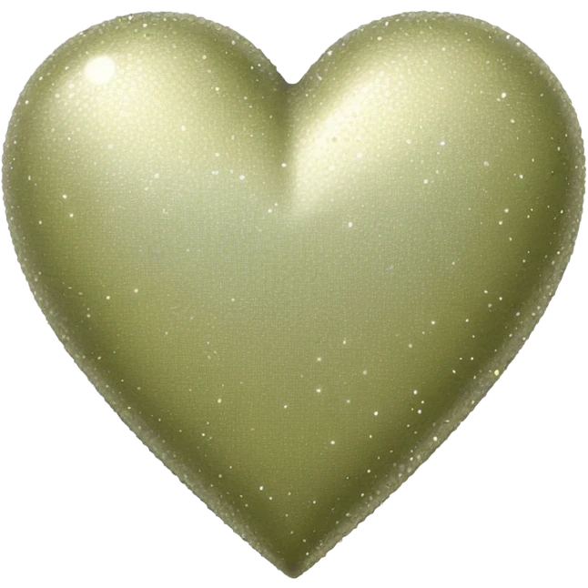 Pastel olive heart with many sparkles  emoji