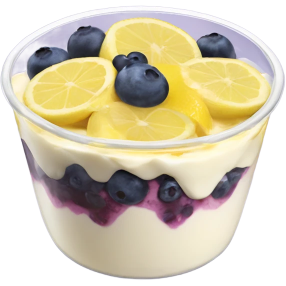 Lemon blueberry yogurt parfait  emoji