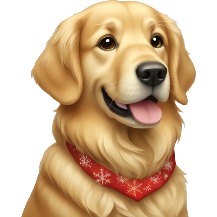 Christmas golden retriever  emoji