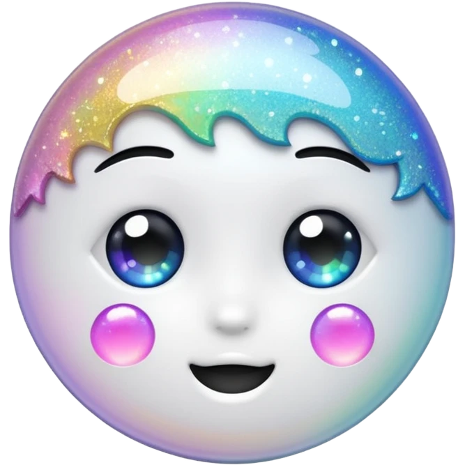 white glory glitter emoji