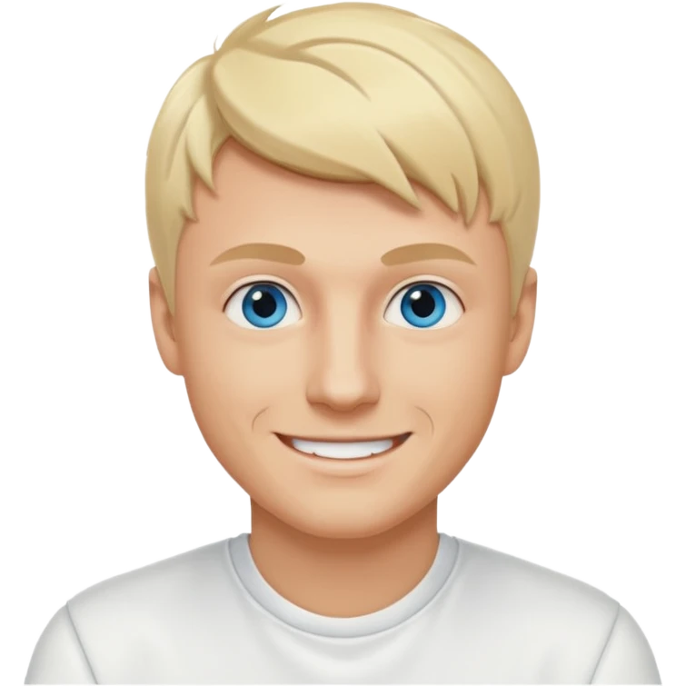 Nick Carter blue eyes, blonde hair, white outfit emoji