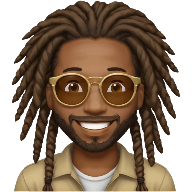 Black guy with dreads and sunglasses emoji