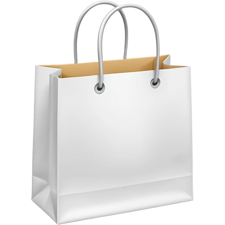 white shopping bag without face!  emoji