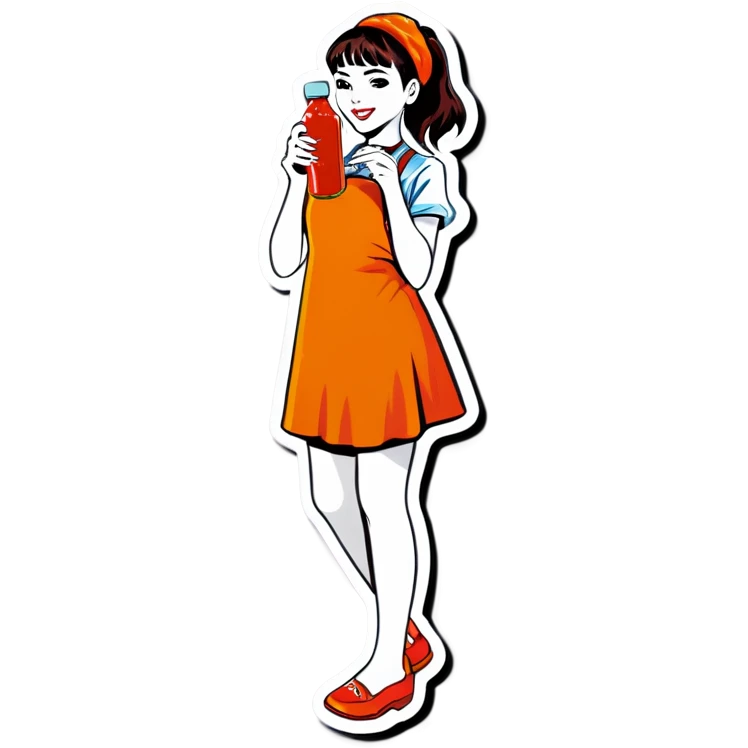 Girl with hot sauce  emoji
