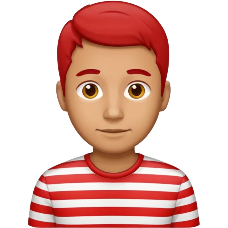Men with red Striped Shirt emoji