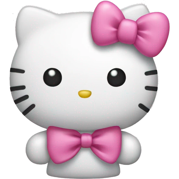 Hello kitty with pink bow  emoji