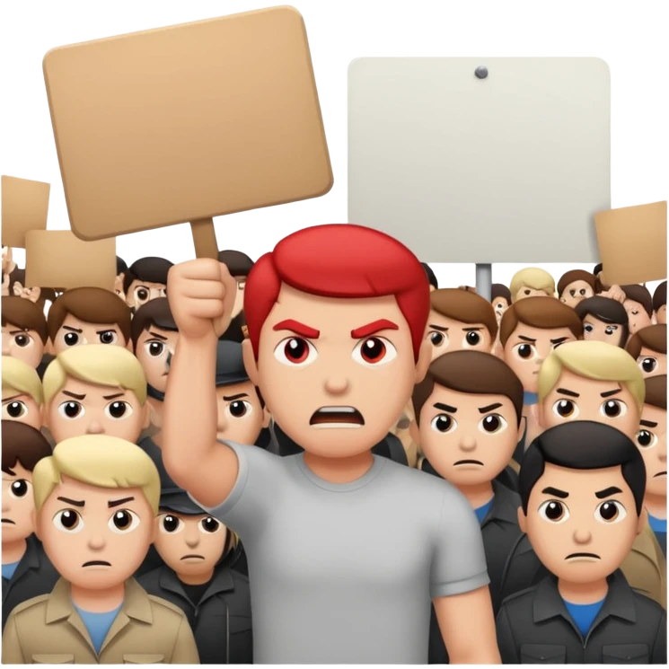 revolution, mass protests, violence, picket movement emoji