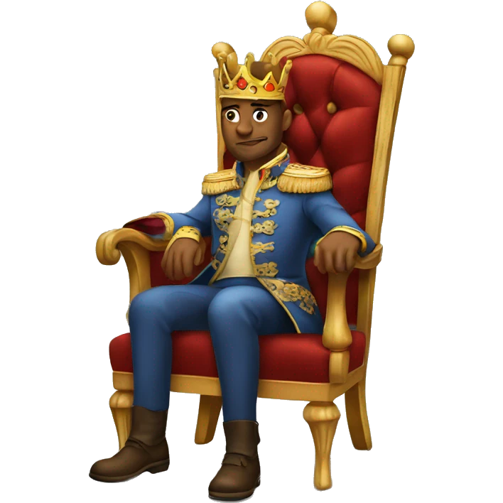 the king on a chair  emoji