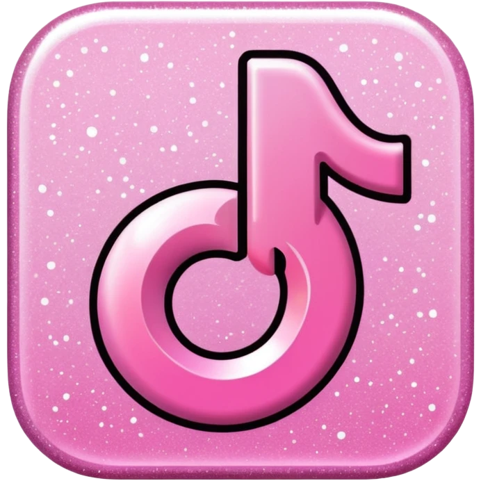 glitter pink logo TikTok emoji