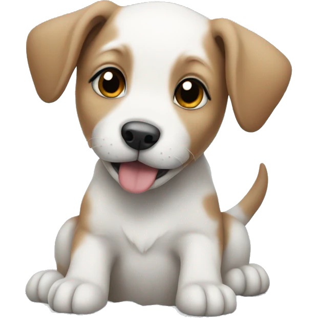 puppy playing in snow  emoji