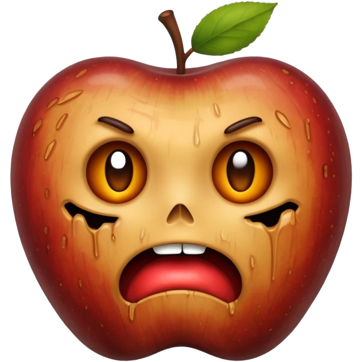 Rotten apple emoji no face emoji