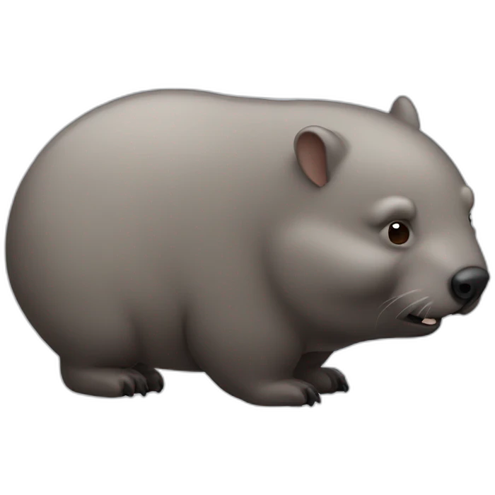 Fat Wombat side profile emoji