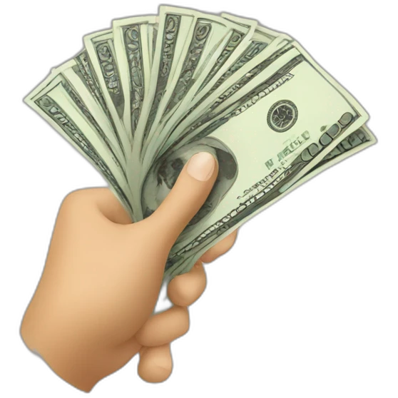 hand with money emoji