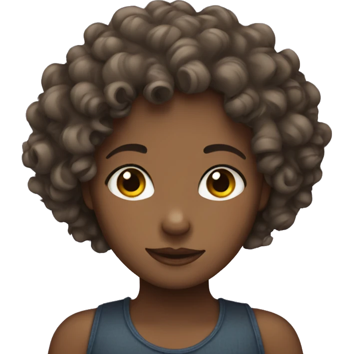 Curly hair girl  emoji