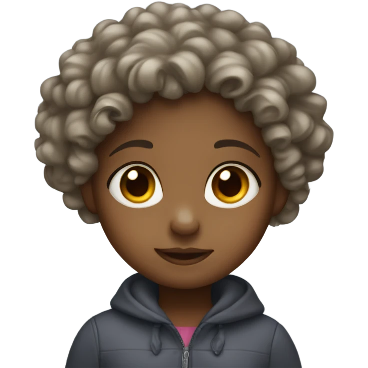 little girl with curly hair emoji