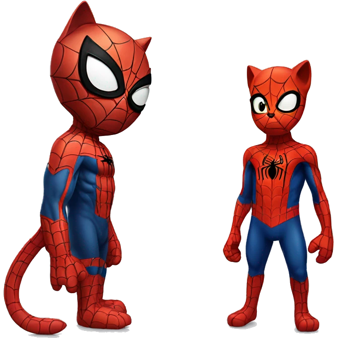 cat & spider man emoji
