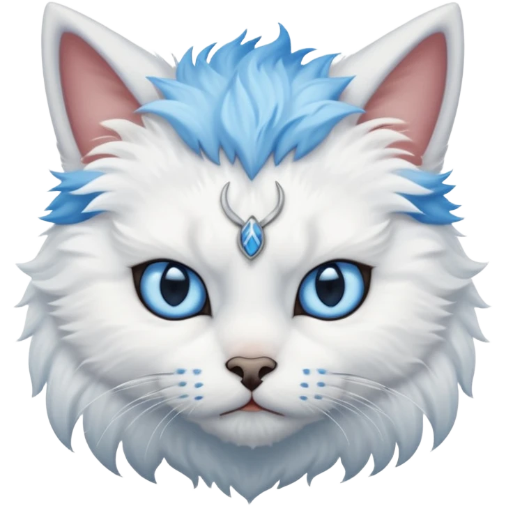 viking white cat emoji