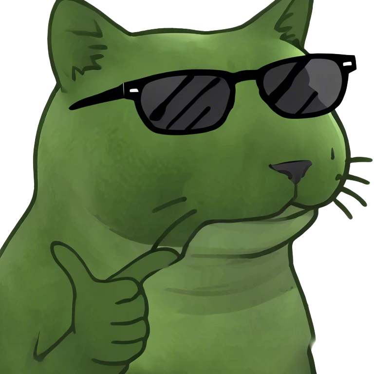 Cat with sunglasses emoji