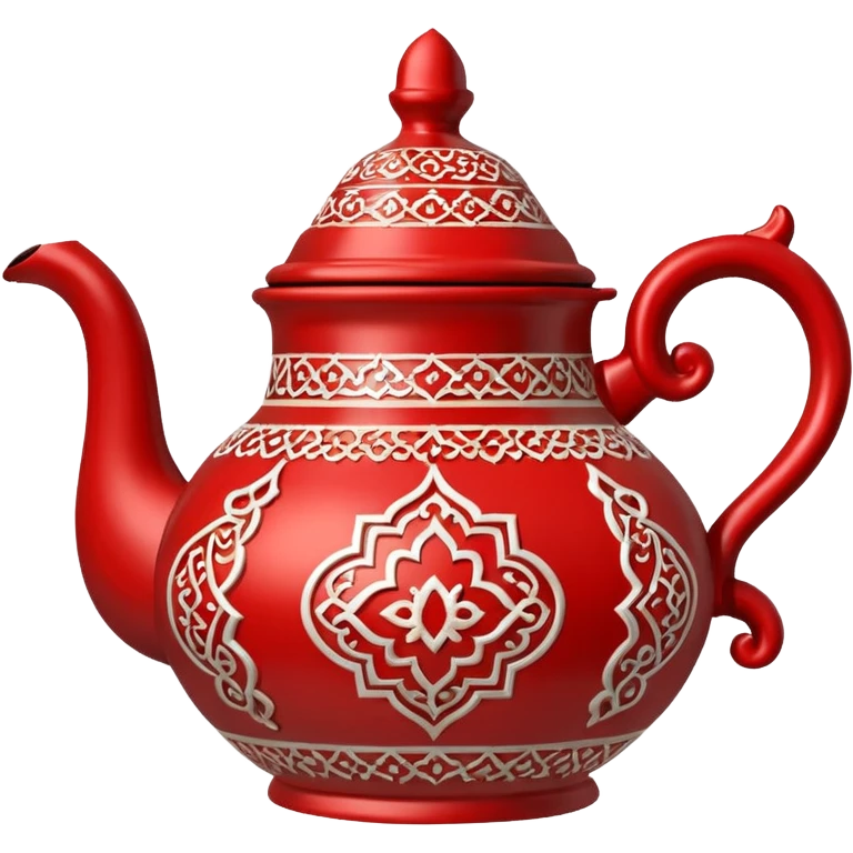 moroccan style ornamented teapot red emoji