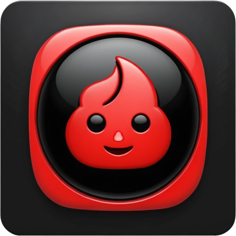 black and red internet Icon emoji
