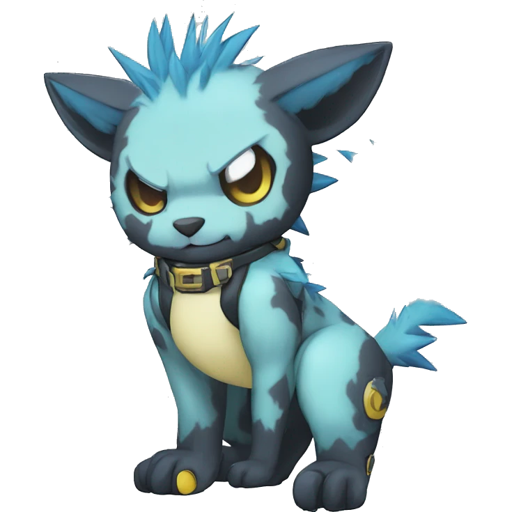 cute cool edgy punk Digimon-Fakemon-animal full body emoji