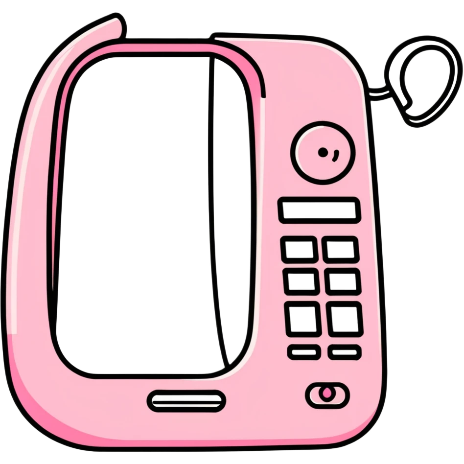 Pink caller id emoji