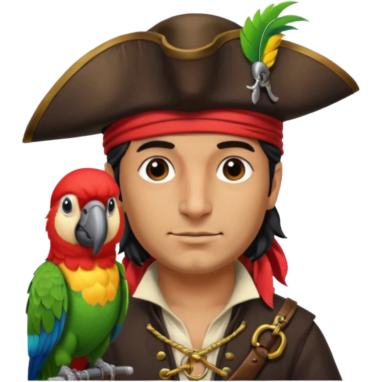 pirate and parrot emoji
