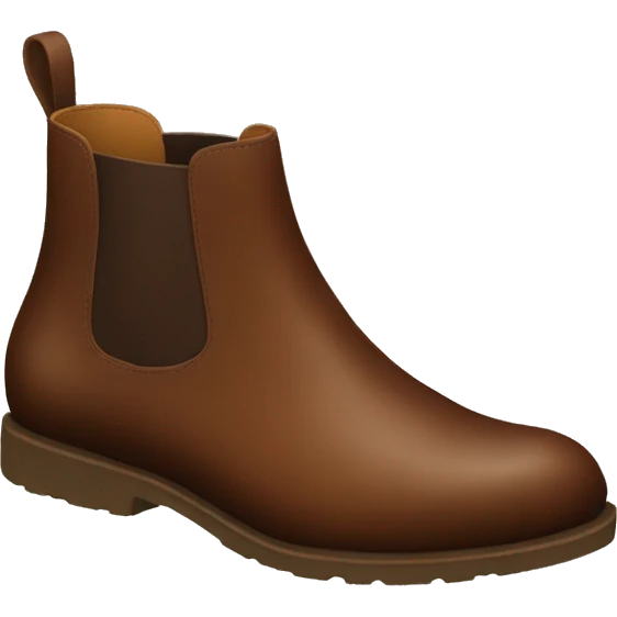 Brown Chelsea boot  emoji