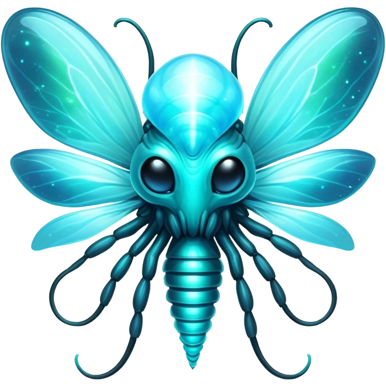  Strange Nebula Creature with glowing cyan antennae emoji