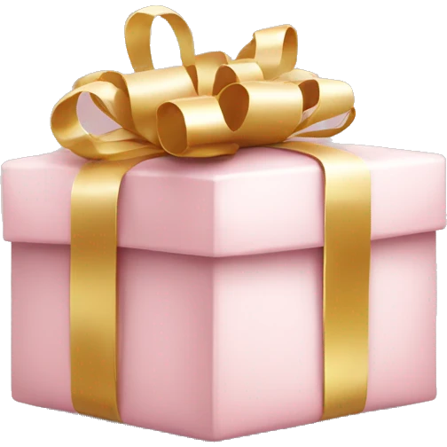 Light pink Christmas gifts under a white Christmas tree  emoji