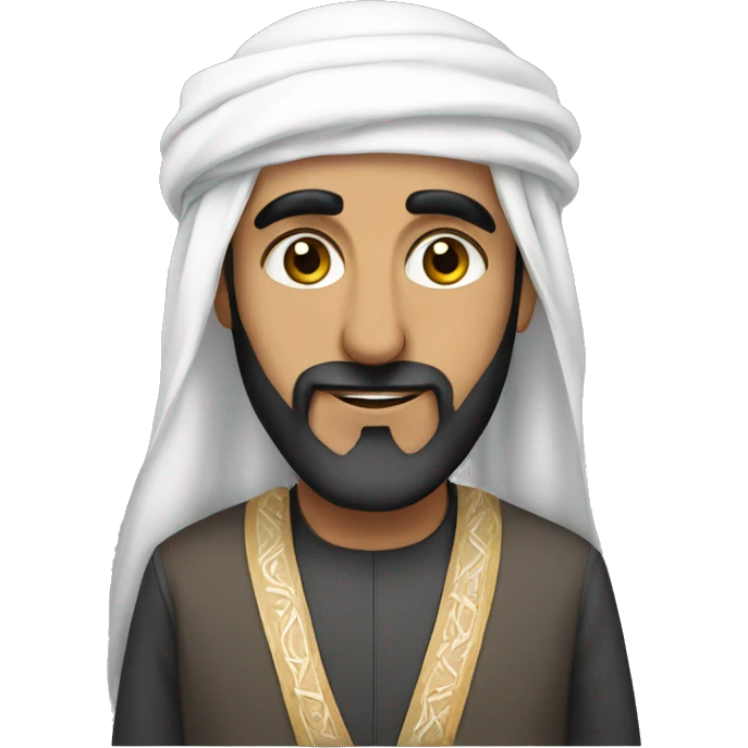 Sheikh wearing a dishdash emoji
