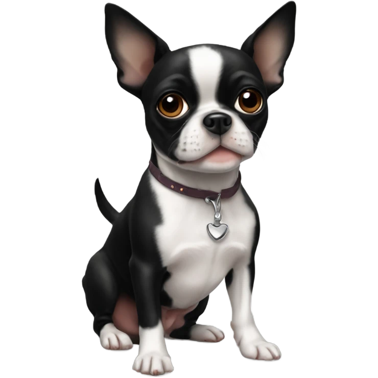 Boston terrier chihuahua black  emoji