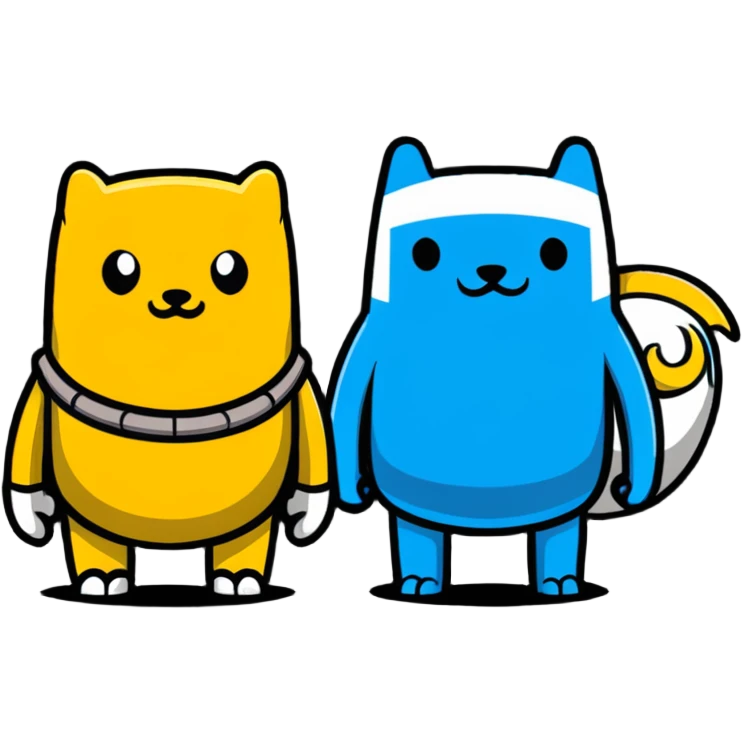 finn and jake from adventure time emoji