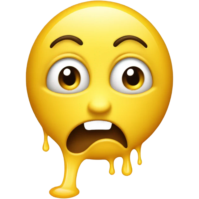 Yellow Surprised drooling emoji emoji