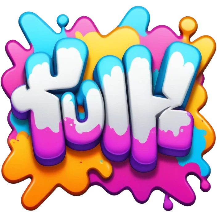 Graffiti the word huh emoji